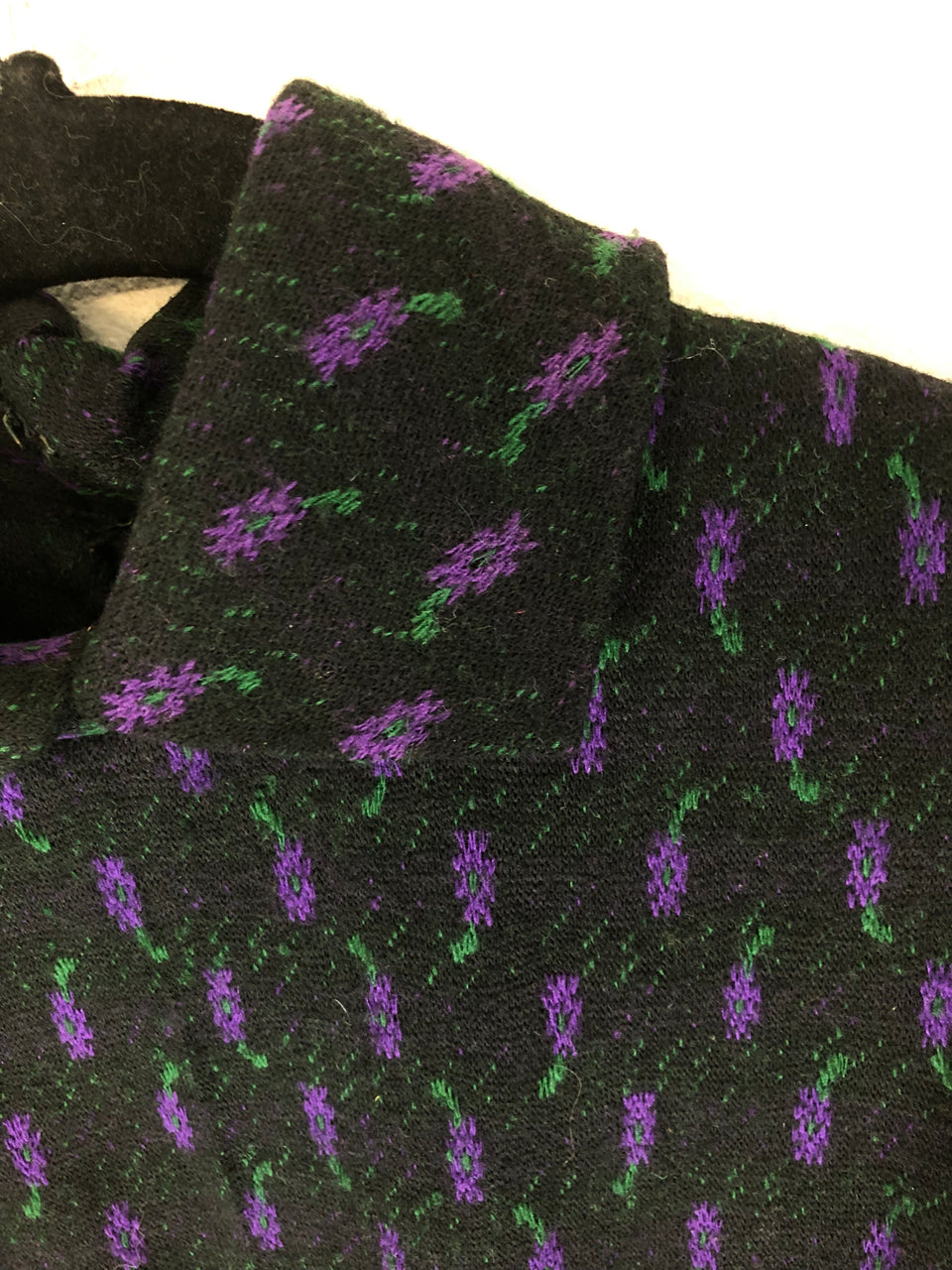 60s Purple Flowers Cocktail Dress