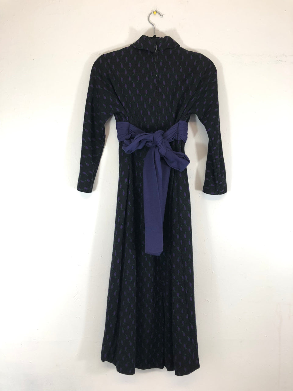 60s Purple Flowers Cocktail Dress