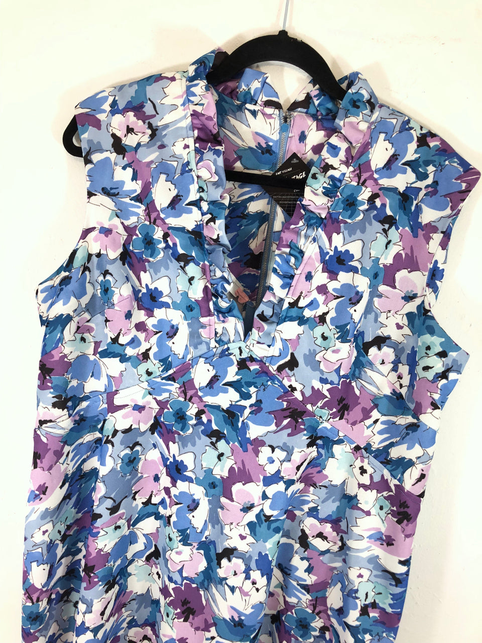 Floral Ruffled 70s Dress