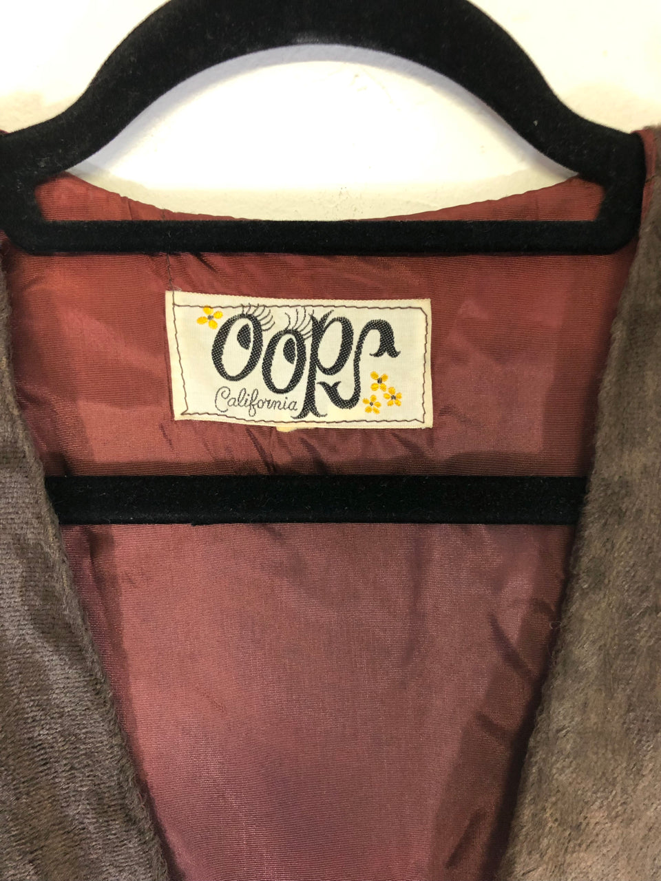Oops California Brown Velvet Pants & Vest Set (2-Piece)