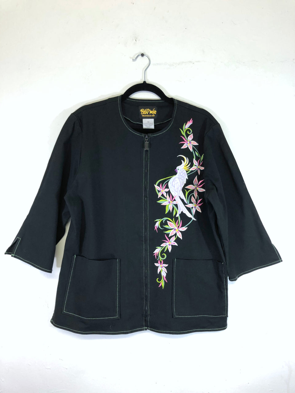 Bob Mackie Cockatoo Embroidered Jacket