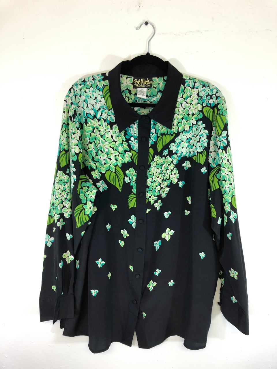 Bob Mackie Floral Sequined & Beaded Blouse (Variation 1)