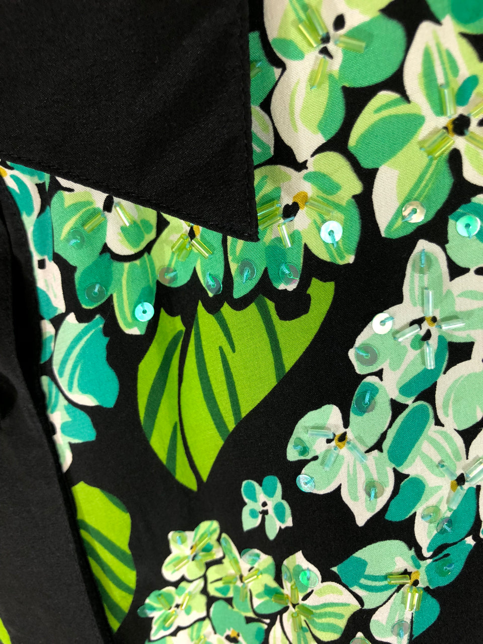 Bob Mackie Floral Sequined & Beaded Blouse (Variation 1)