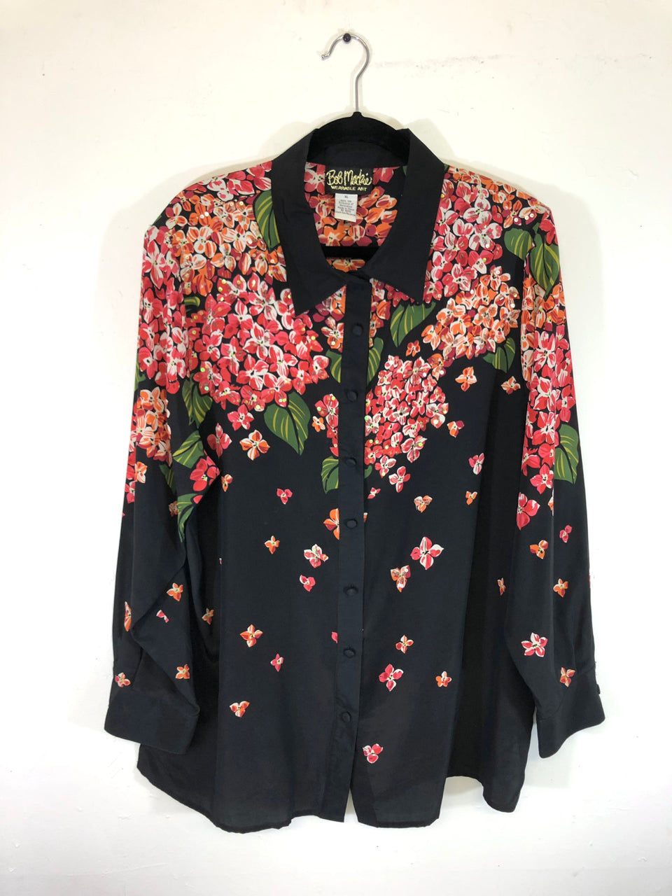 Bob Mackie Floral Sequined & Beaded Blouse (Variation 2)