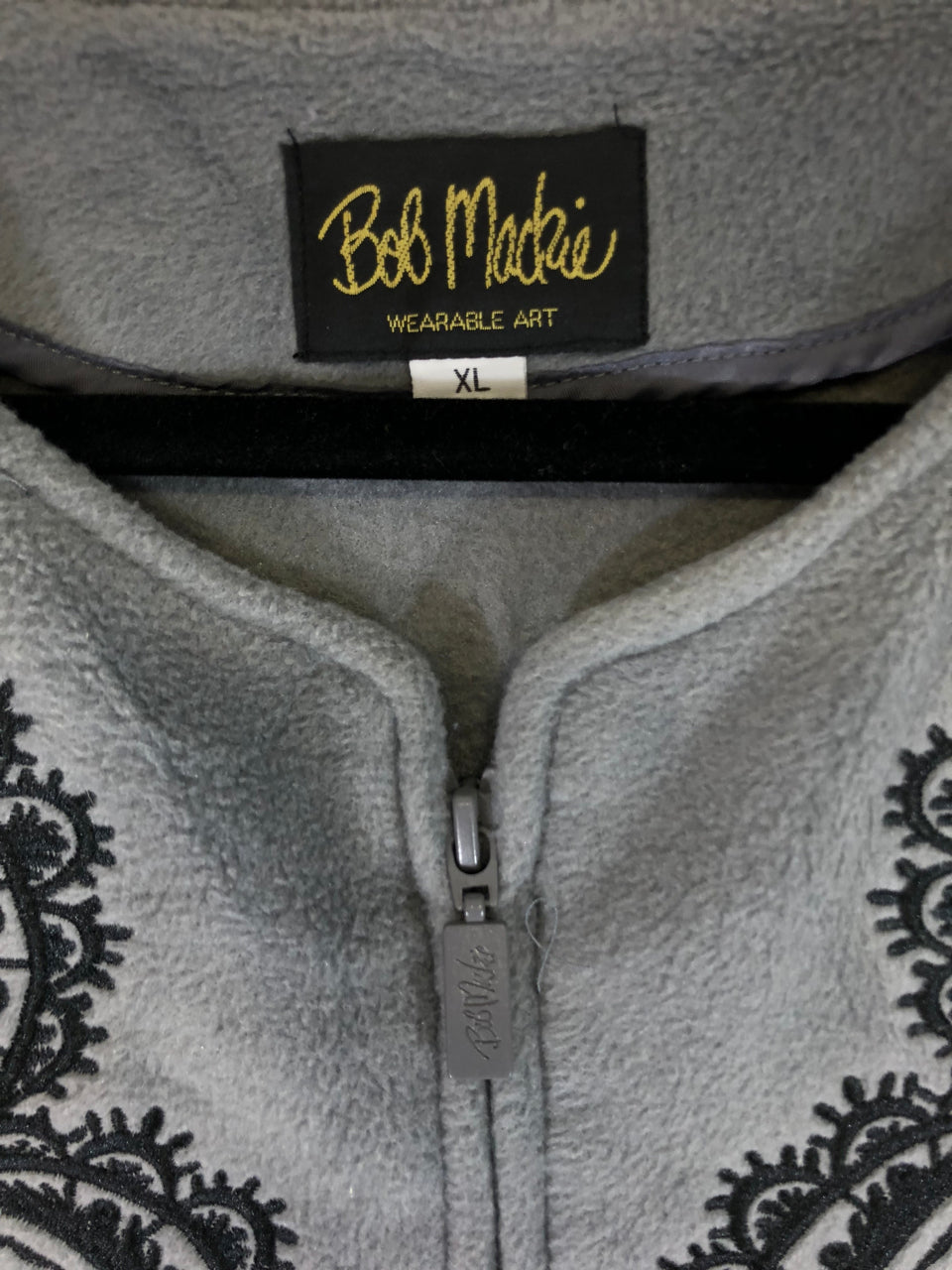 Bob Mackie Embroidered Fleece Zip-Up Vest