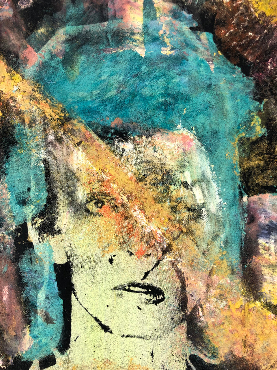 David Bowie Hand Painted Black T-Shirt