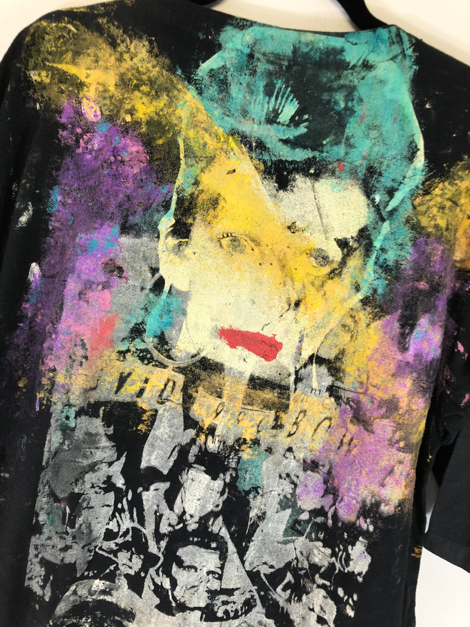 David Bowie Hand Painted Black T-Shirt