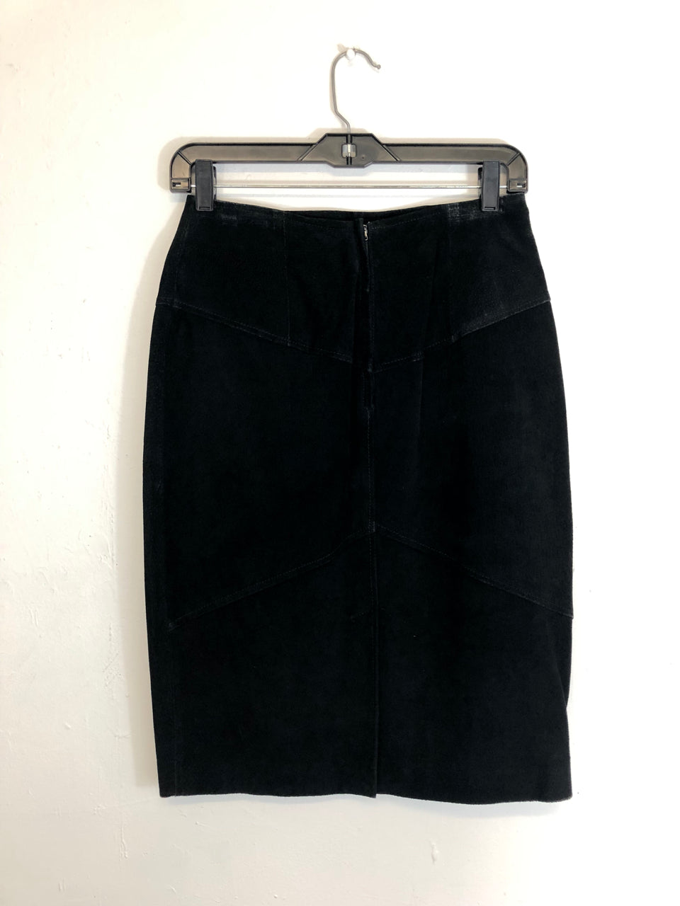 Rollers Black Suede Skirt