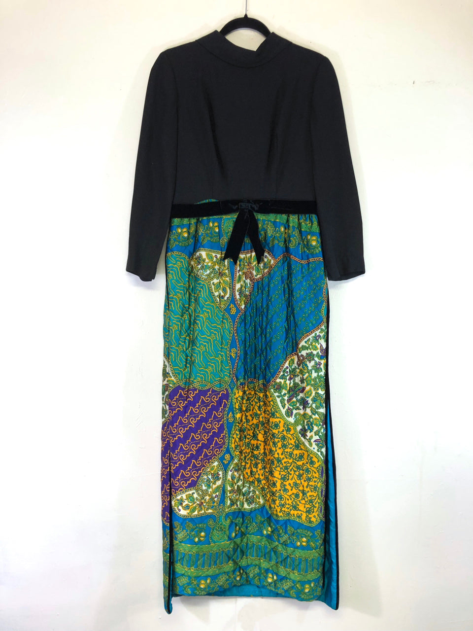 70s Quilted Maxi Dress
