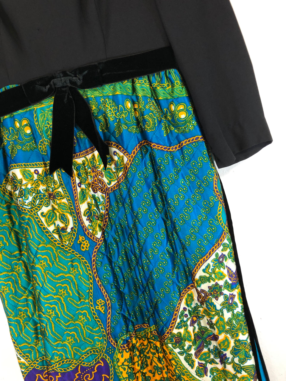 70s Quilted Maxi Dress