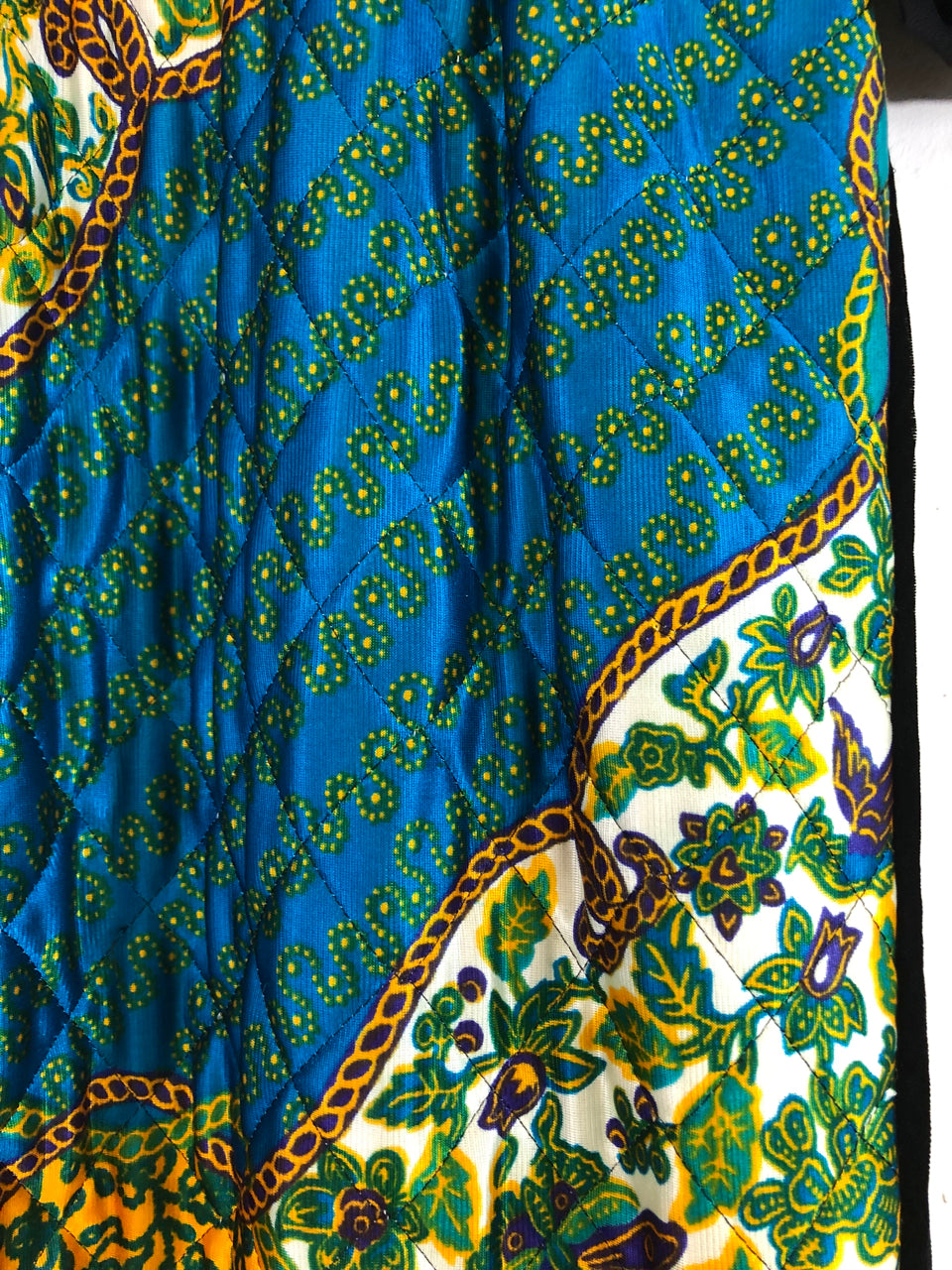 70s Quilted Maxi Dress