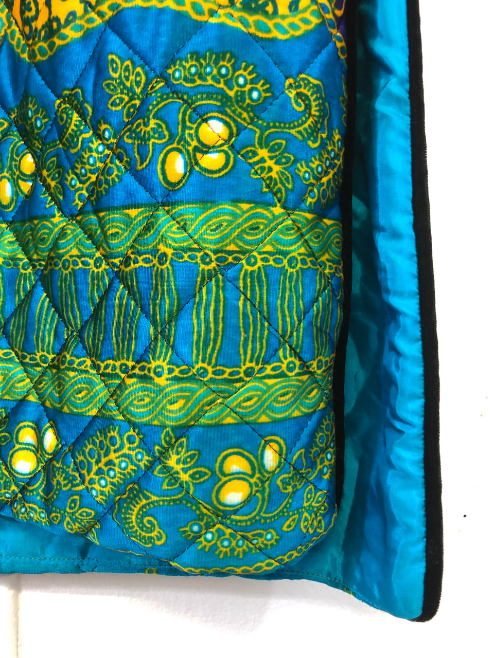 70s Quilted Maxi Dress