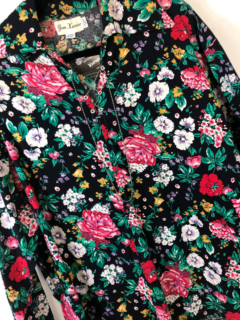 Jon Xavier Floral Chain Top