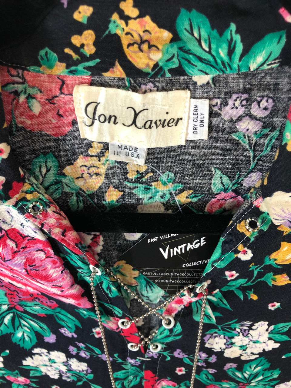 Jon Xavier Floral Chain Top