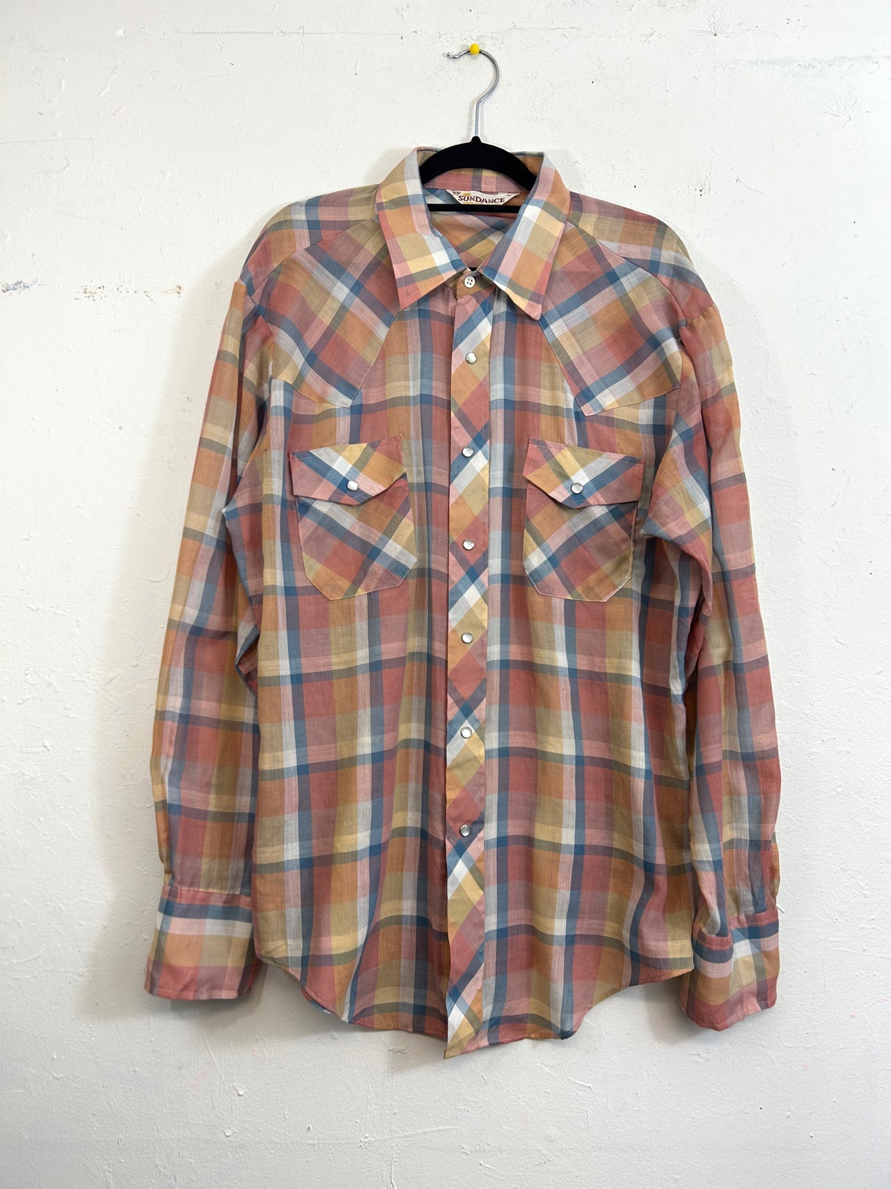 Sundance Plaid Western Shirt