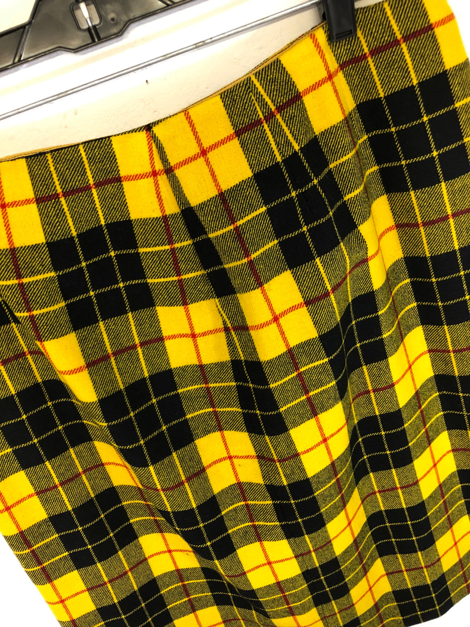 Yellow Plaid Skirt