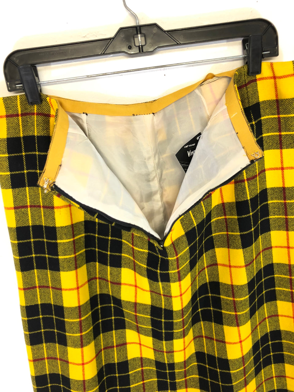 Yellow Plaid Skirt