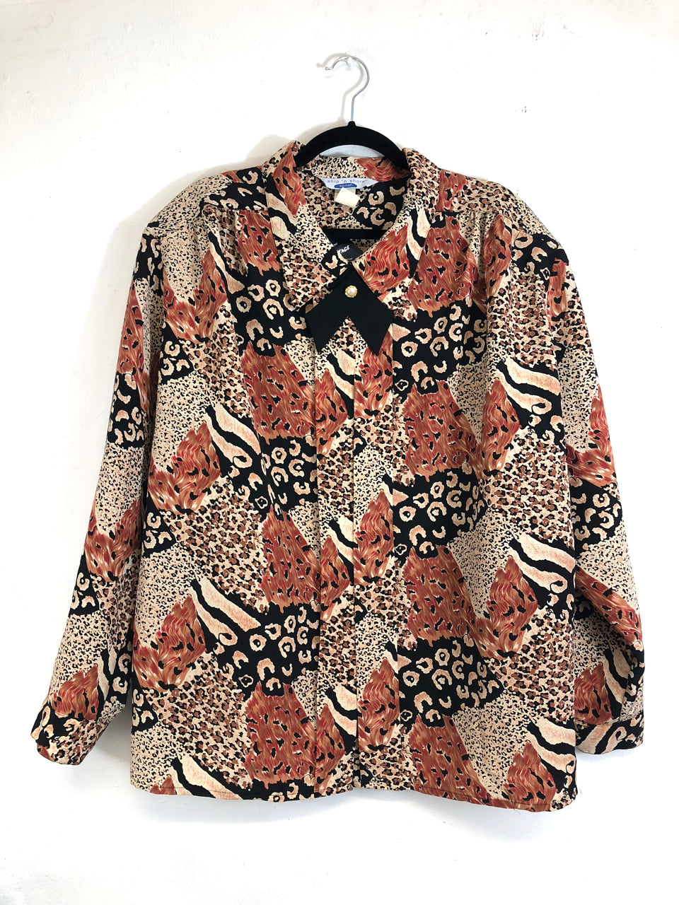 Ship n' Shore Animal Print Blouse