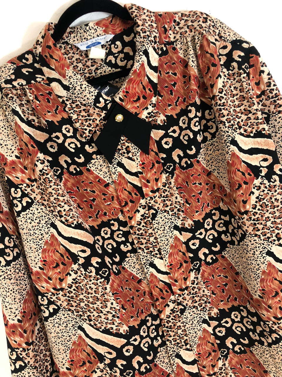 Ship n' Shore Animal Print Blouse