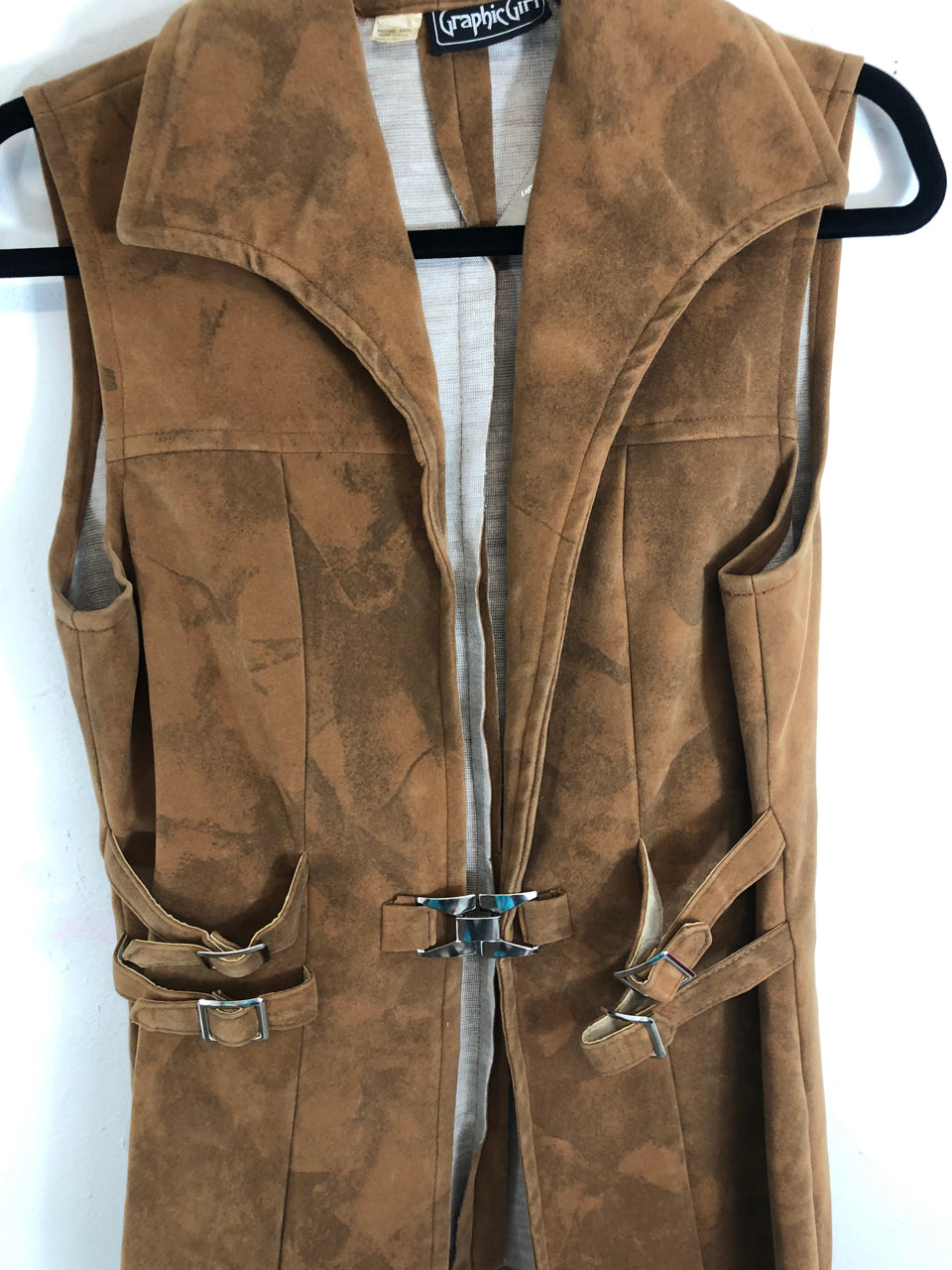 Graphic Girl Velvet 70s Vest