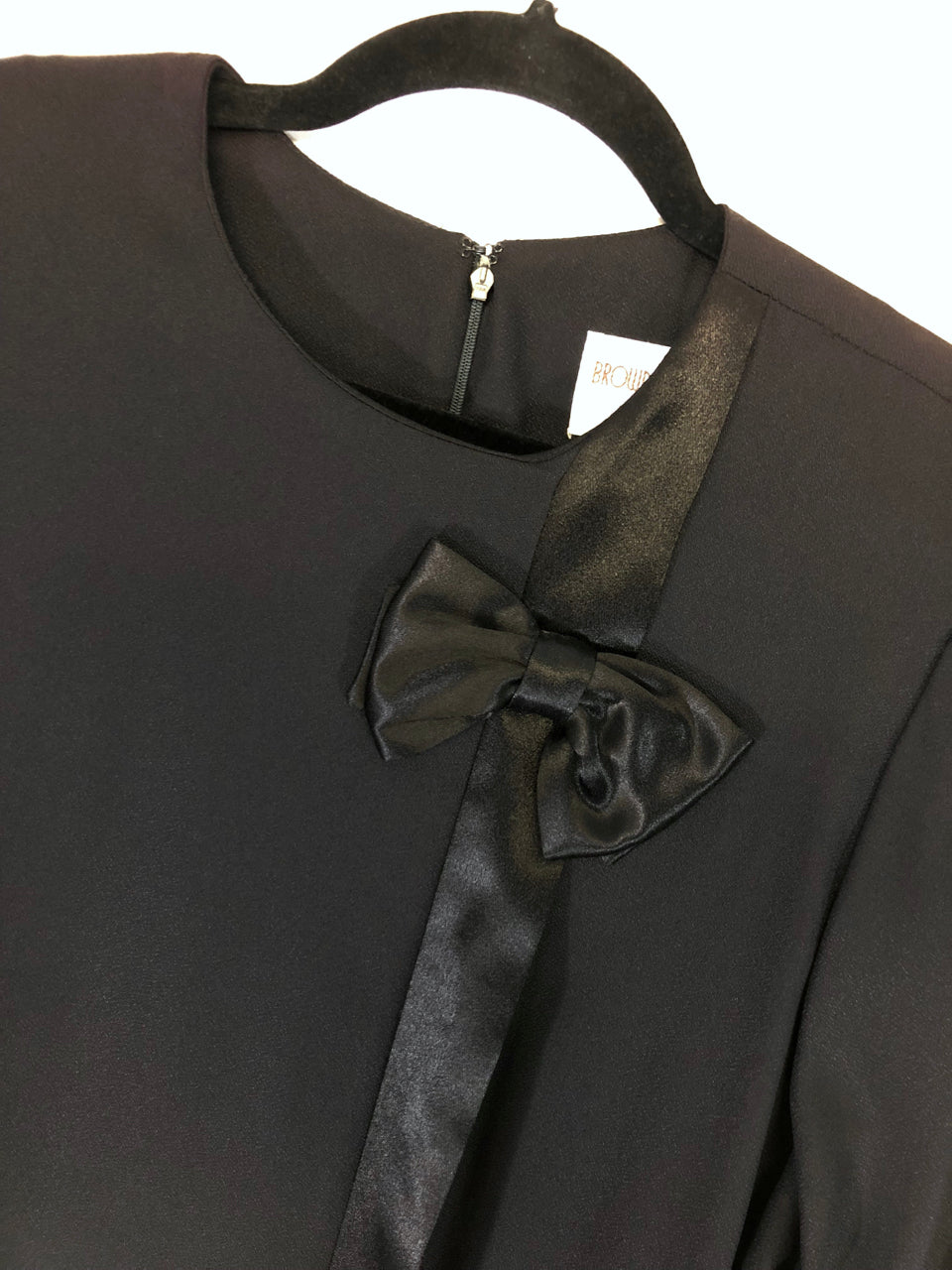Brownstone Studio New York Black Bow Dress (NWT)