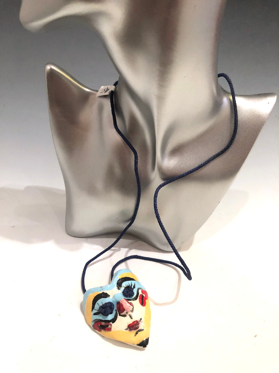 Crazy Heart Face Necklace
