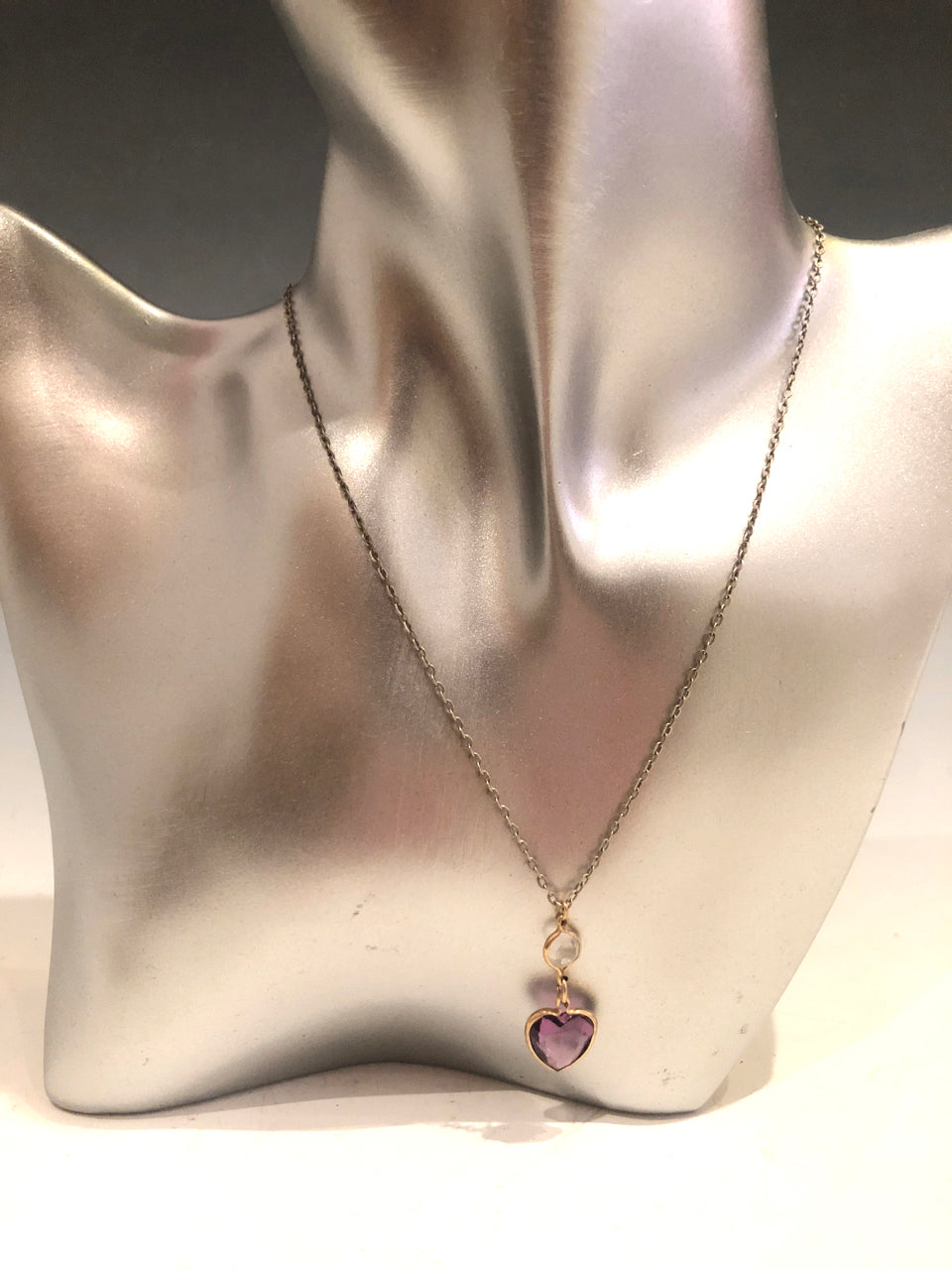 "Amethyst" Heart Necklace