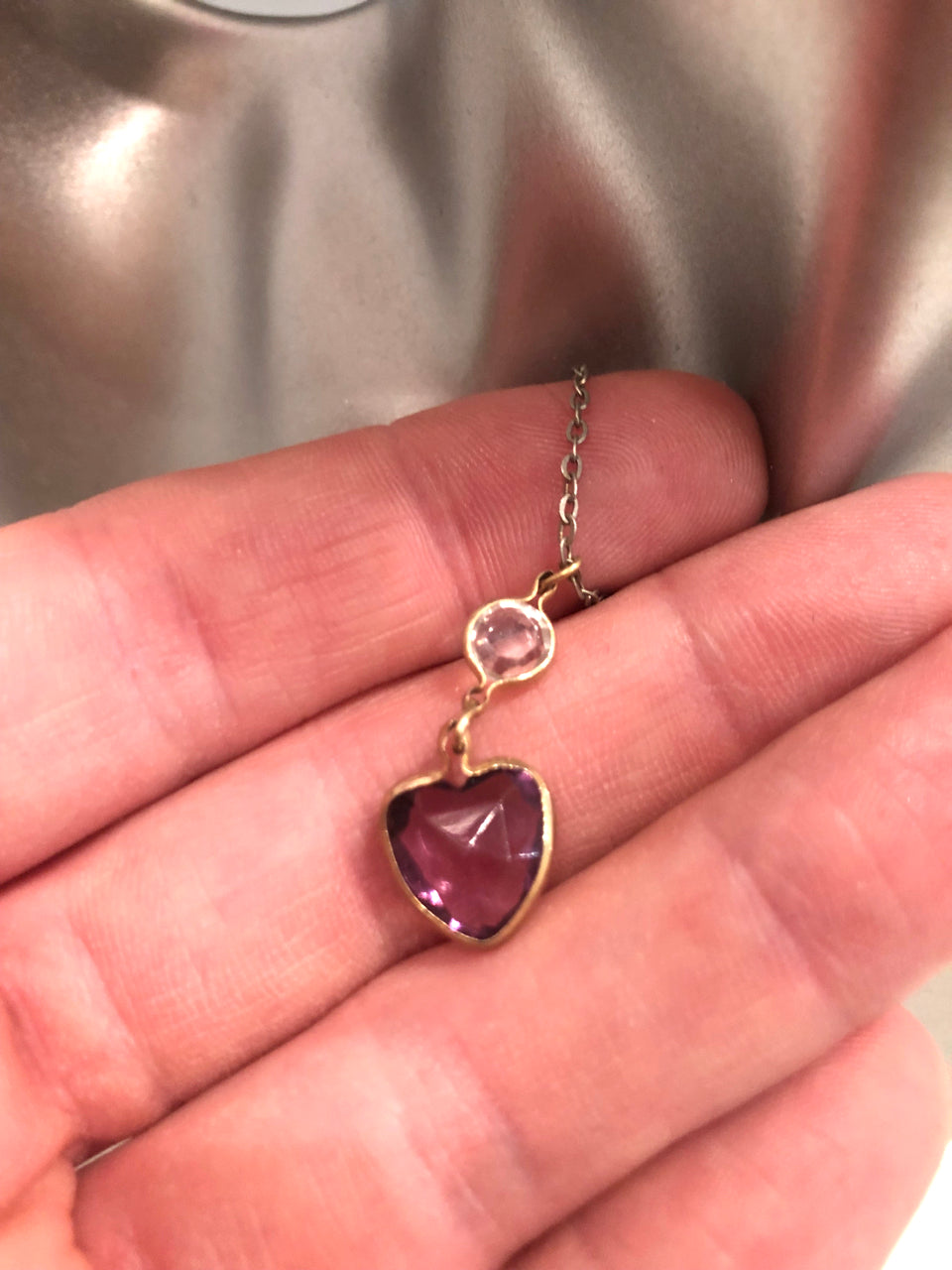 "Amethyst" Heart Necklace