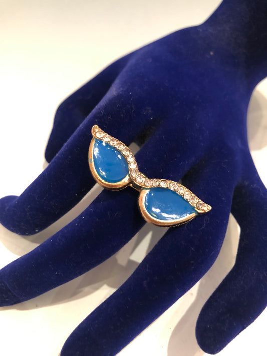 Dame Edna Style Sunglasses Ring
