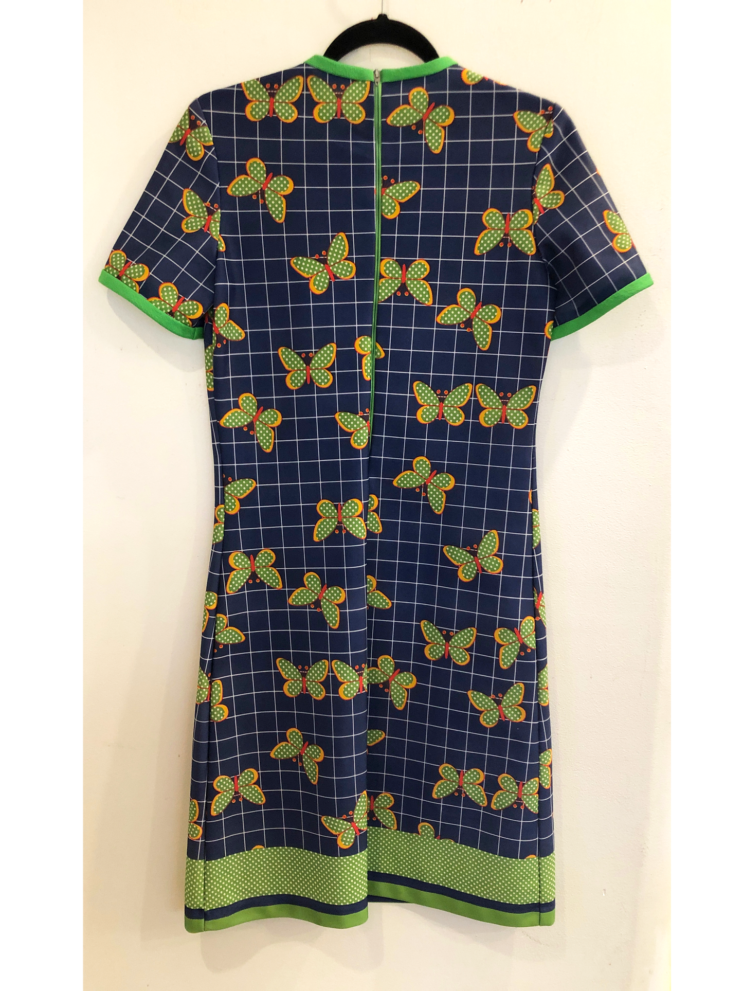 Butterfly Grid 70s Mini Dress