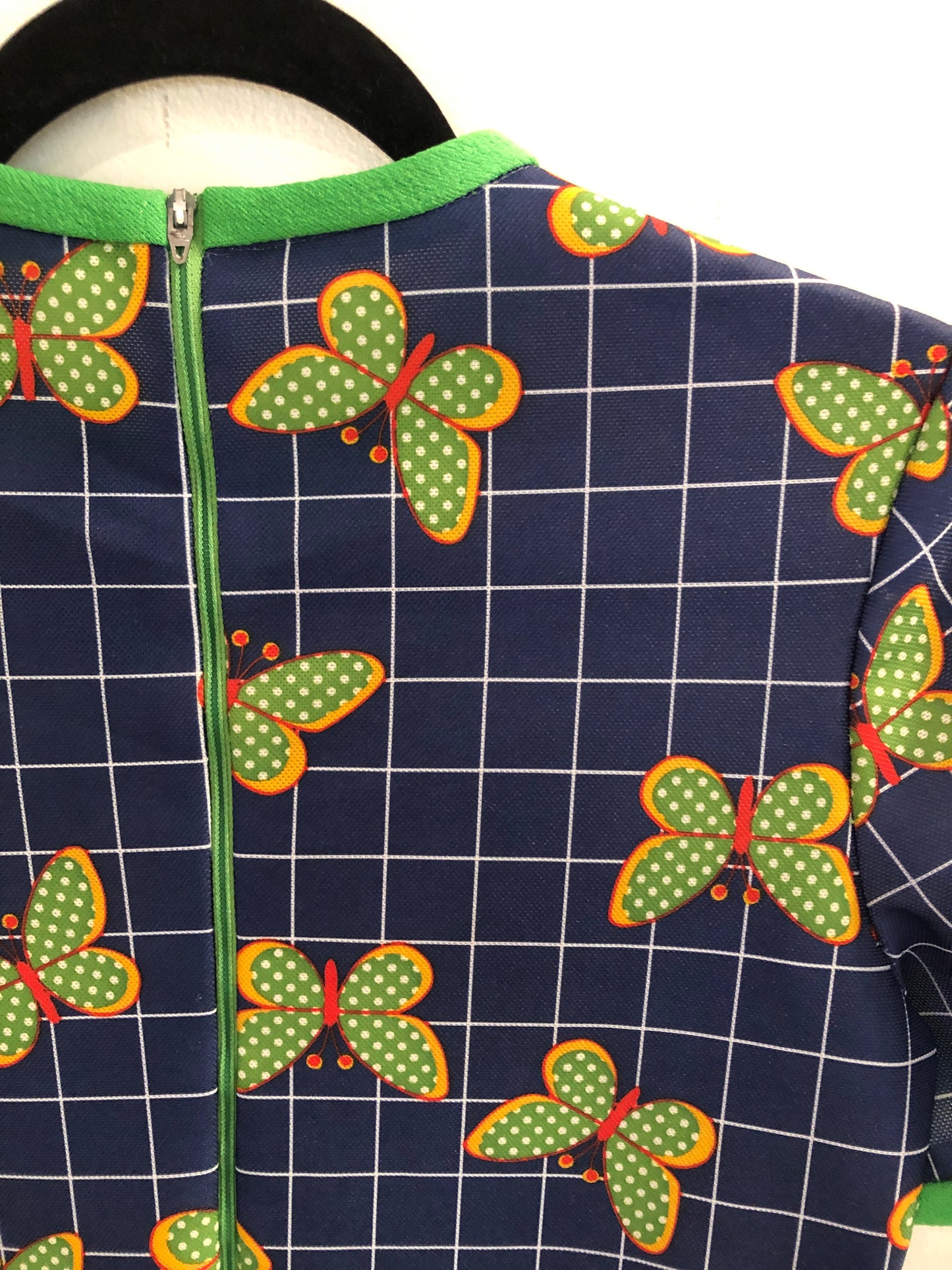 Butterfly Grid 70s Mini Dress