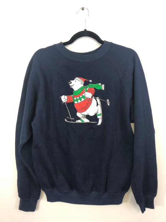 Skiing Bear Holiday Sweatshirt