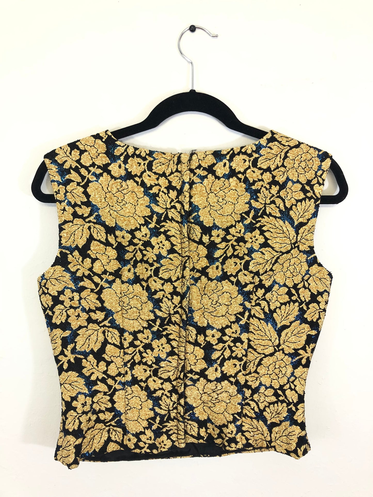 Gold Brocade 60s Top