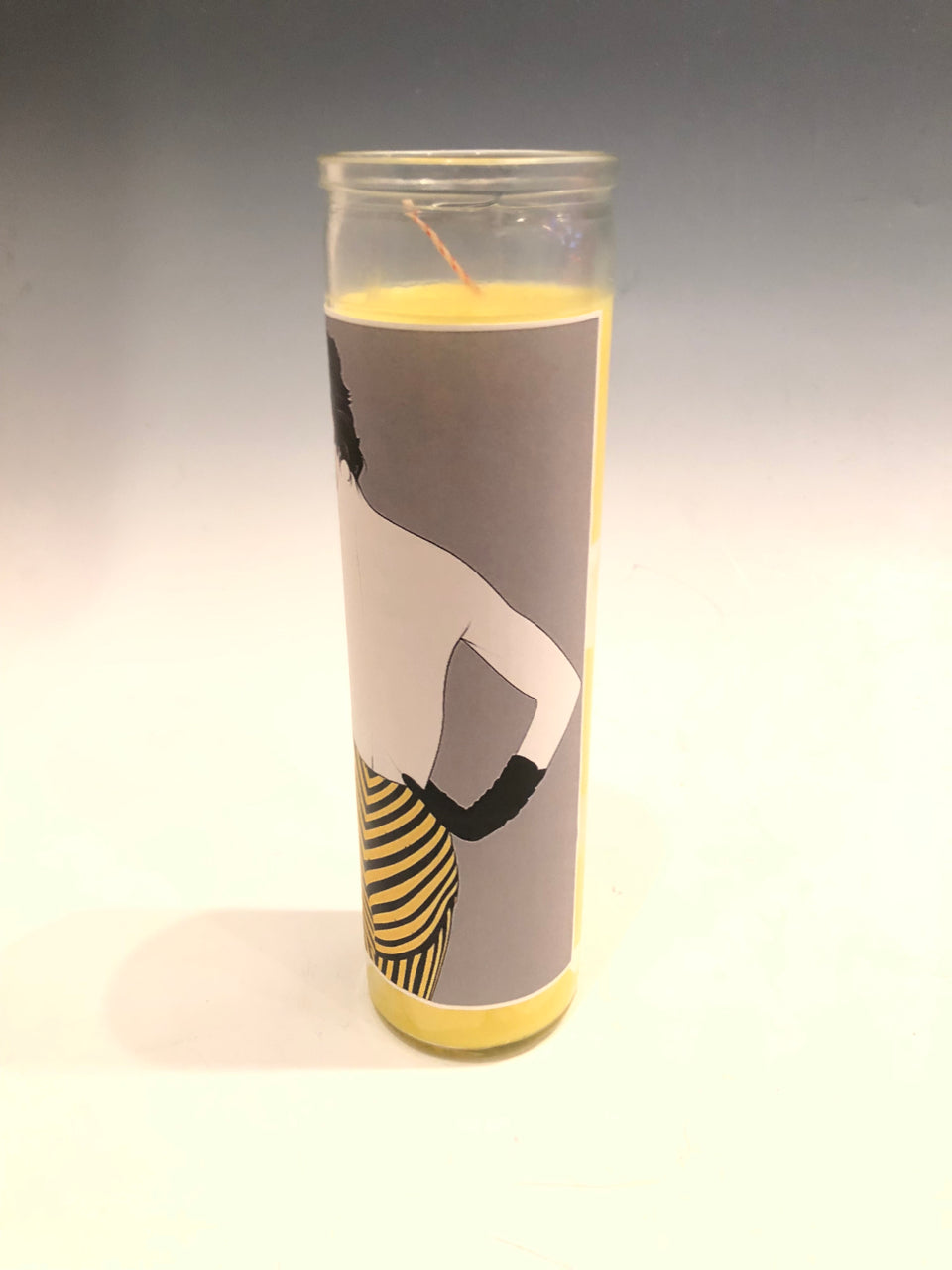 Striped Skirt Girl (Patrick Nagel) Prayer Candle