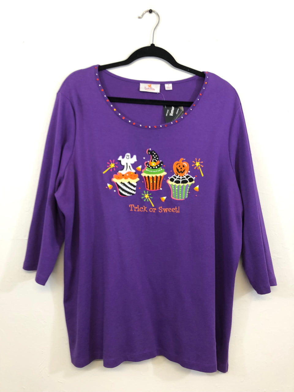 Quacker Factory "Trick or Sweet!" Halloween Top