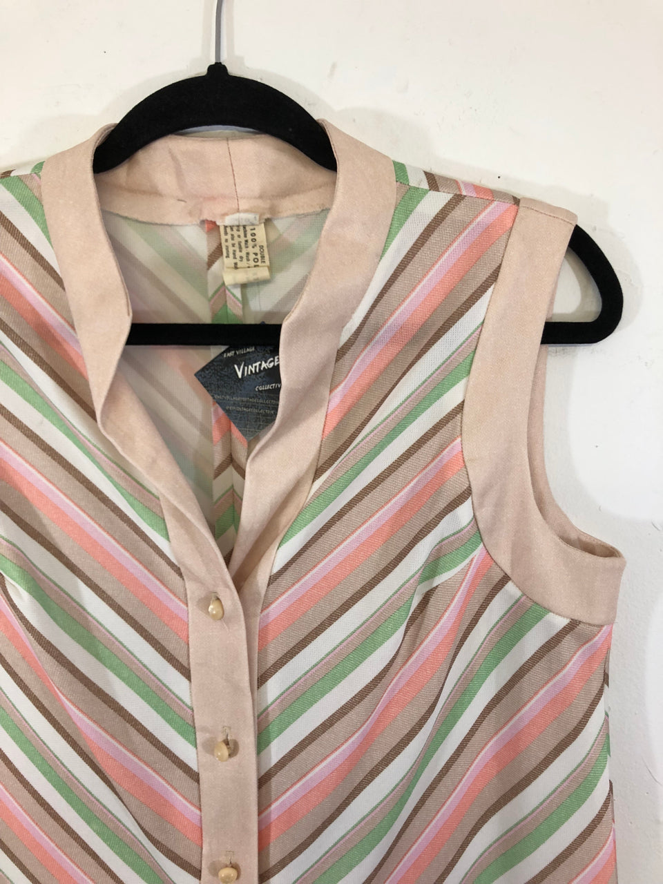 Striped Polyester 70s Dress