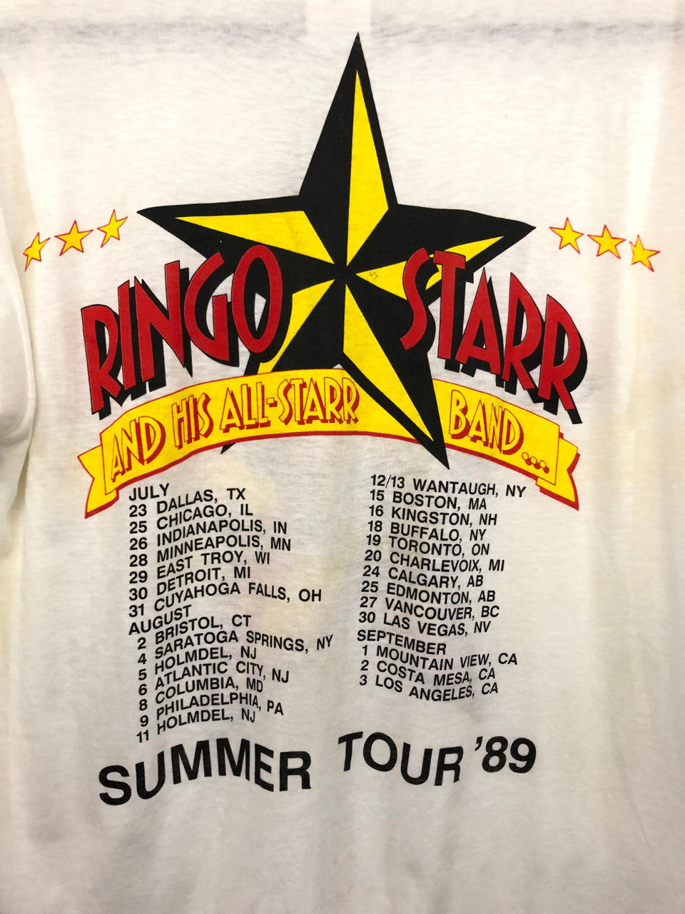 Ringo Starr Summer Tour '89 T-Shirt