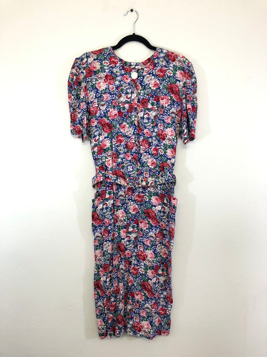 Perspective Belted Floral Dress