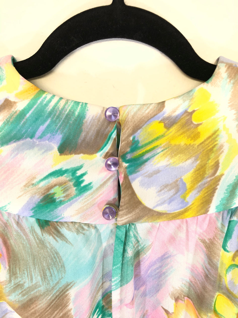 Watercolor 70s Maxi House Dress