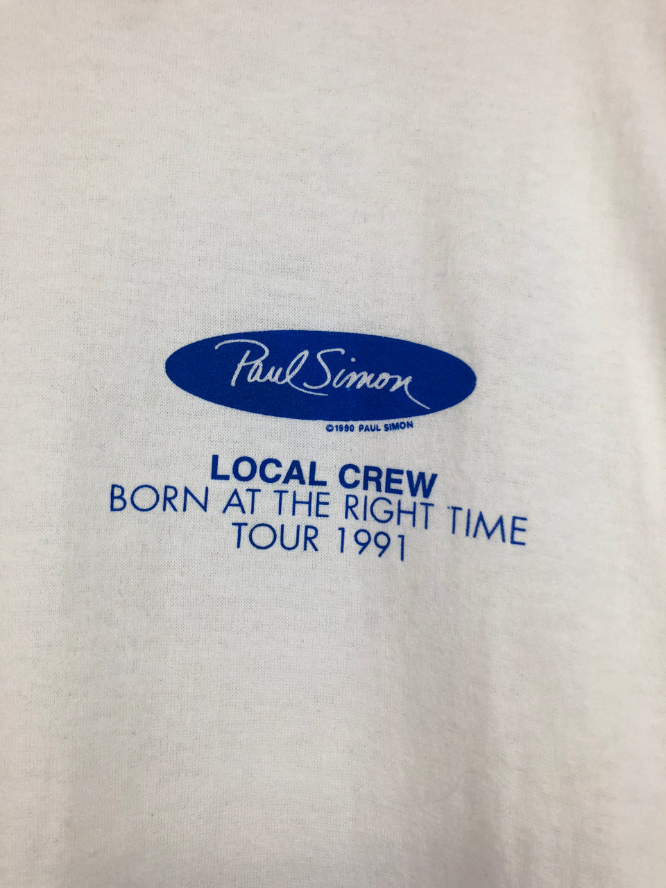 Paul Simon 1991 Local Crew Tour T-Shirt