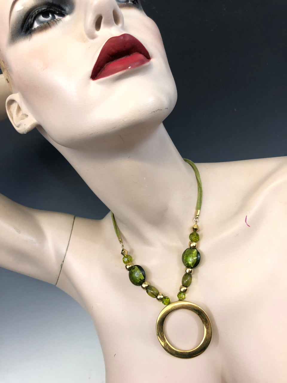 Gold and Green Necklace