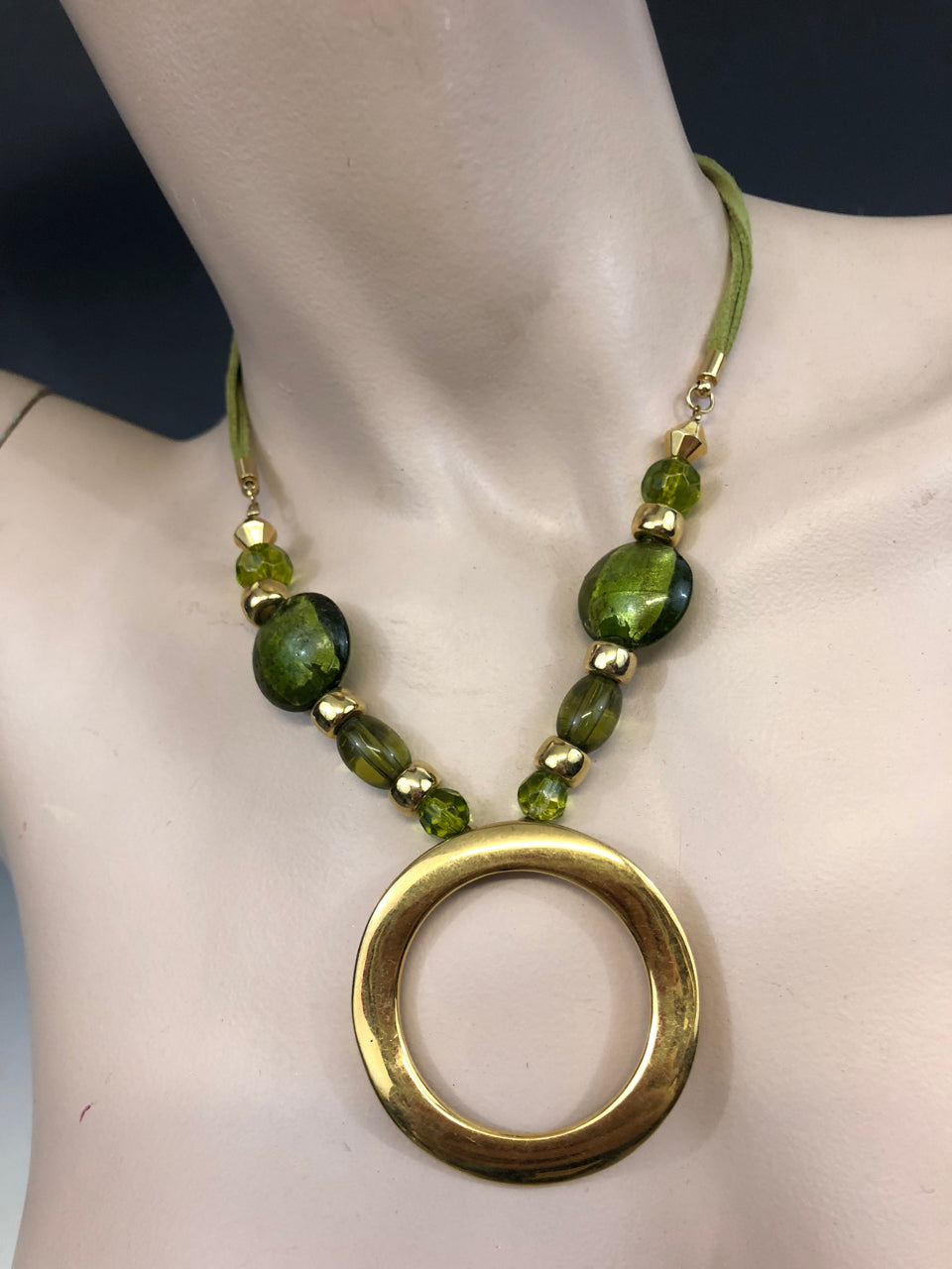 Gold and Green Necklace