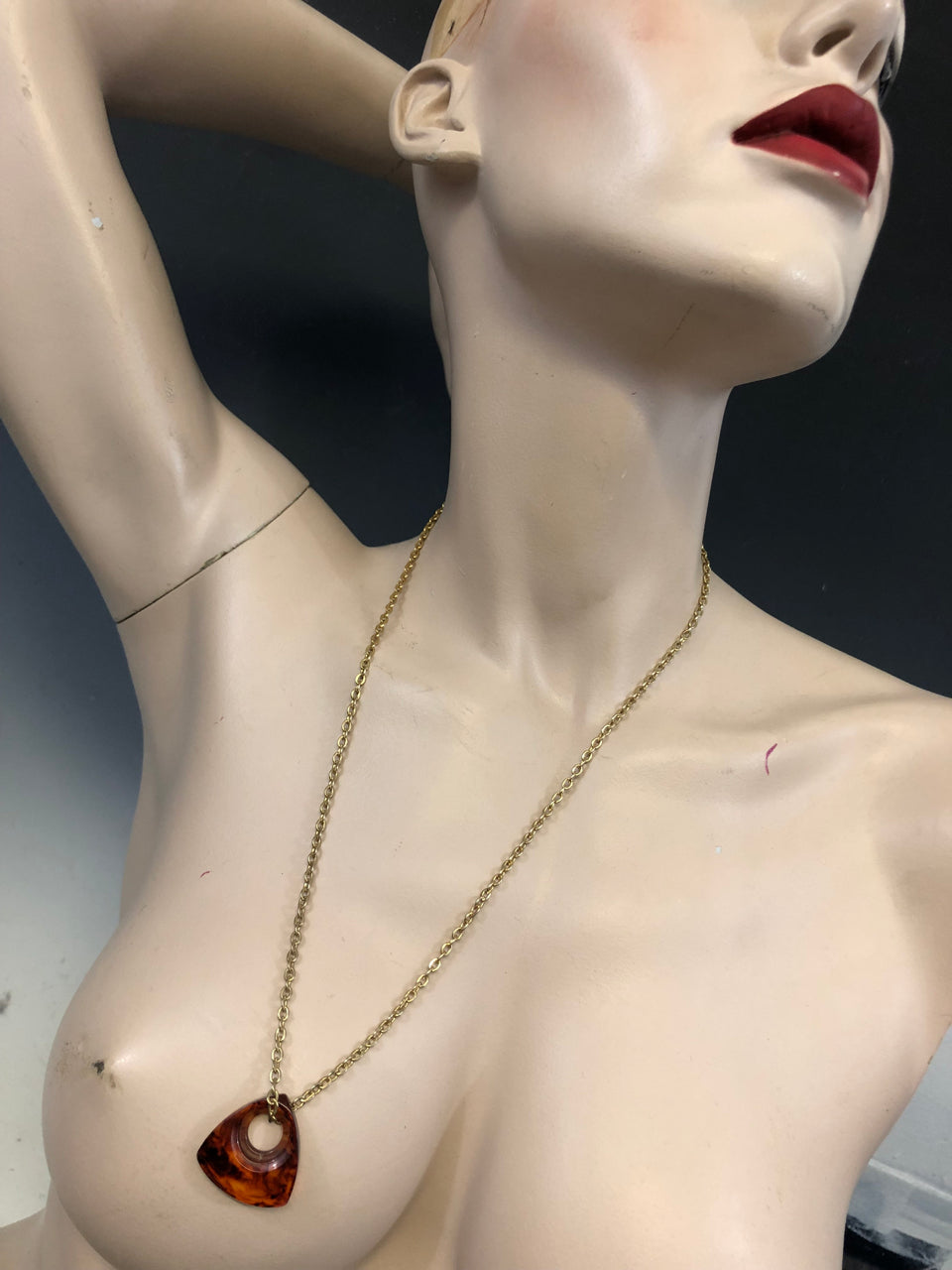 Tortoiseshell Triangle Necklace