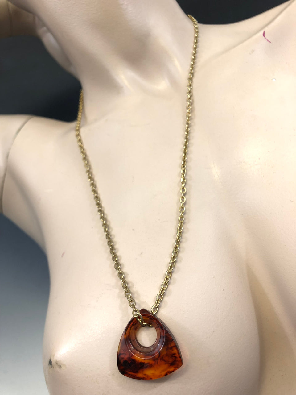 Tortoiseshell Triangle Necklace