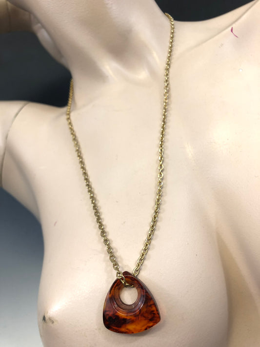 Tortoiseshell Triangle Necklace