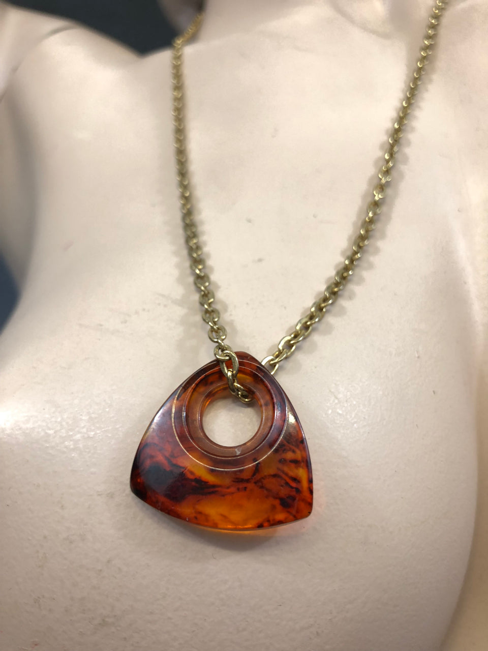 Tortoiseshell Triangle Necklace