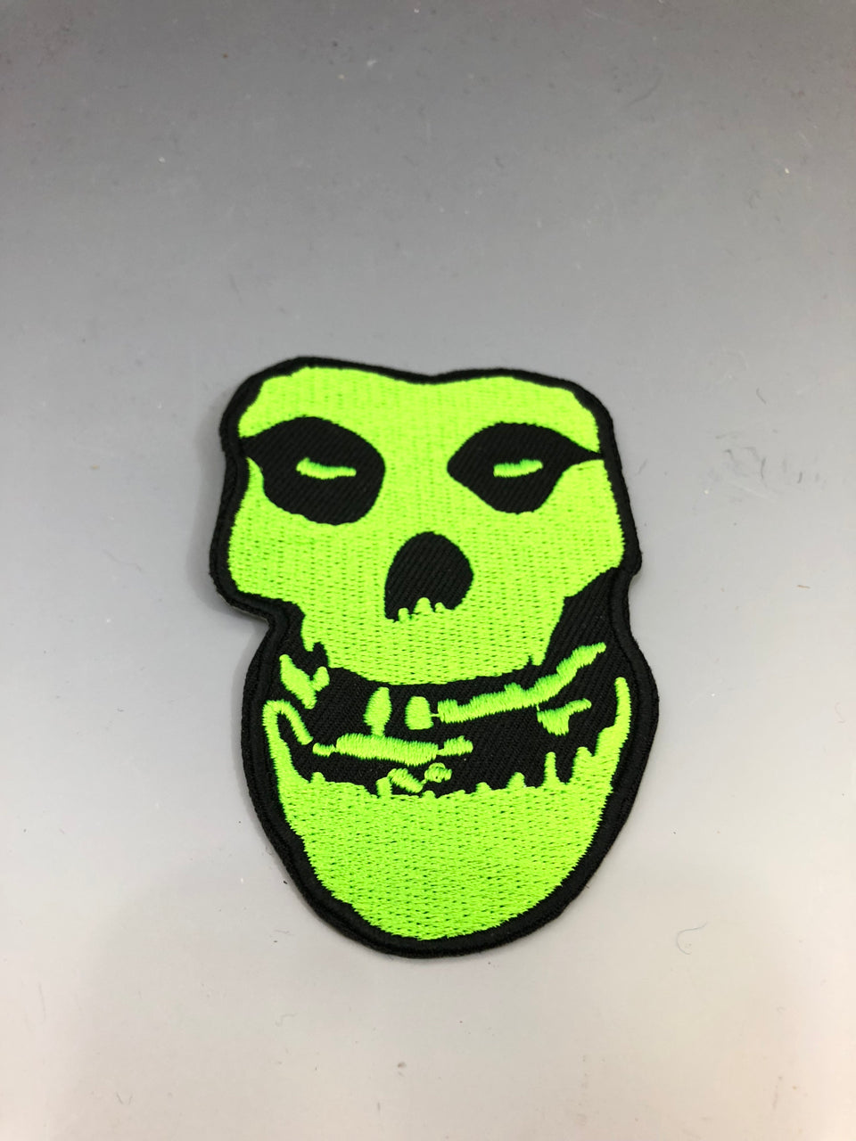 Misfits Green Skull Iron-On Patch