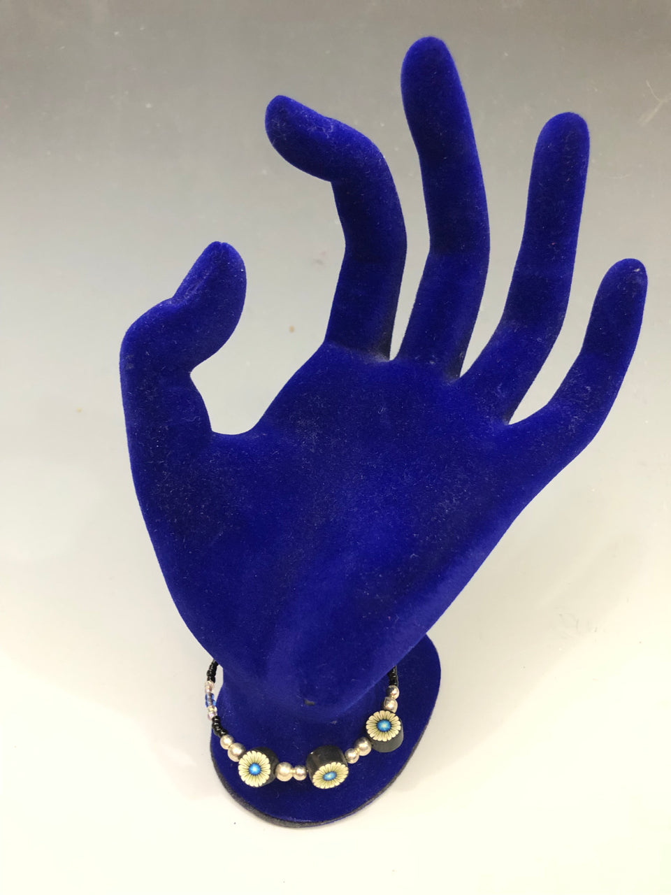 90s Beaded & Clay Bracelet (Yellow Flower Design)