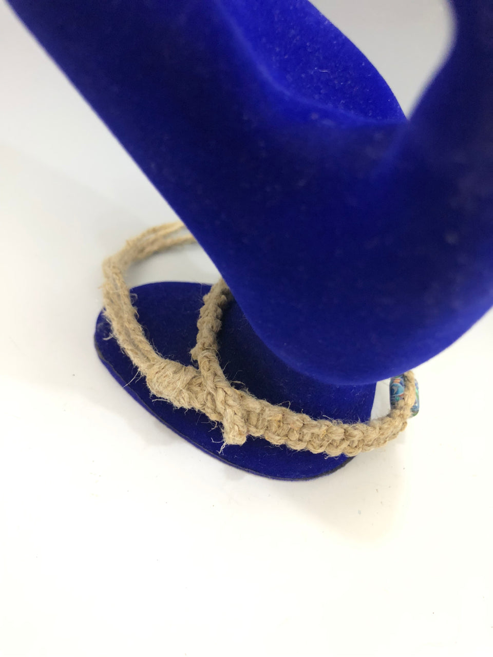 90s Hemp & Clay Bracelet (Dolphin Design)
