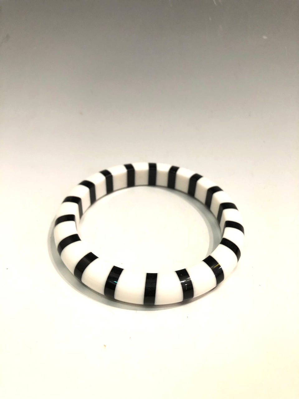 Black & White Striped Bangle
